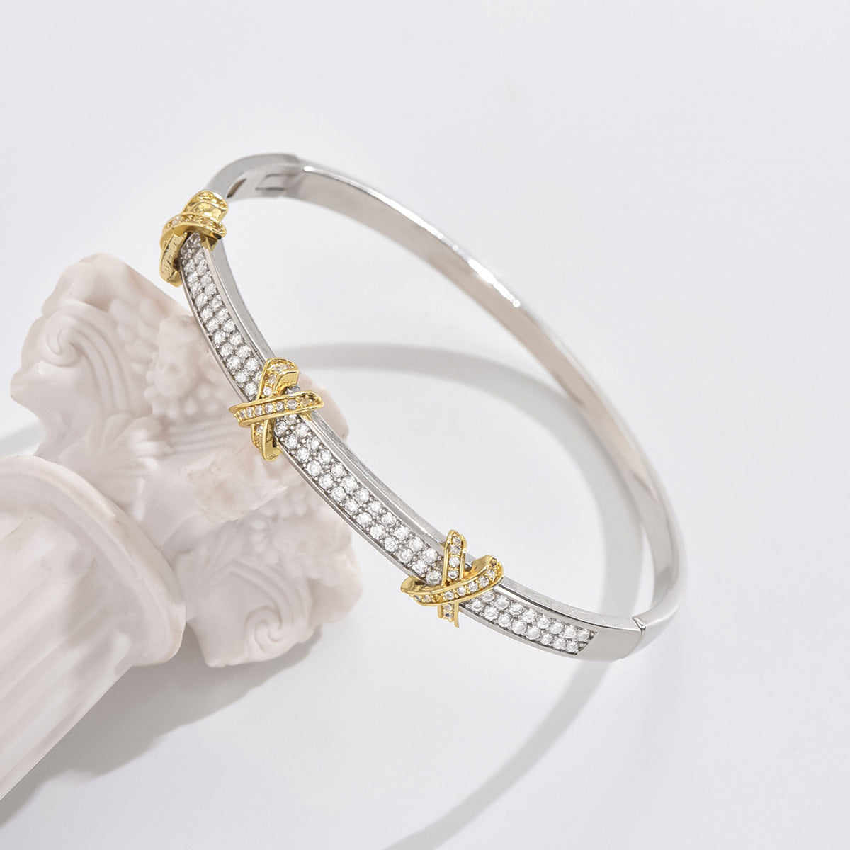Pulsera X Bicolor Cobre