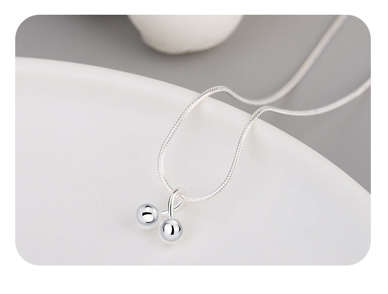 Collar Cereza Plata De Ley 925