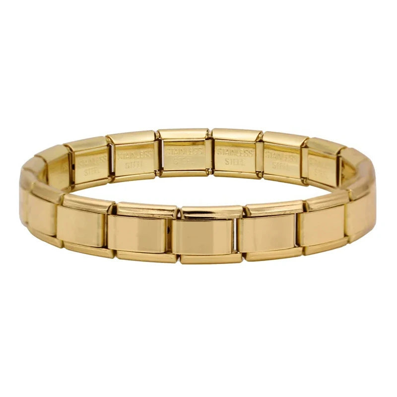 Pulsera Italiana Dorada Acero Inoxidable
