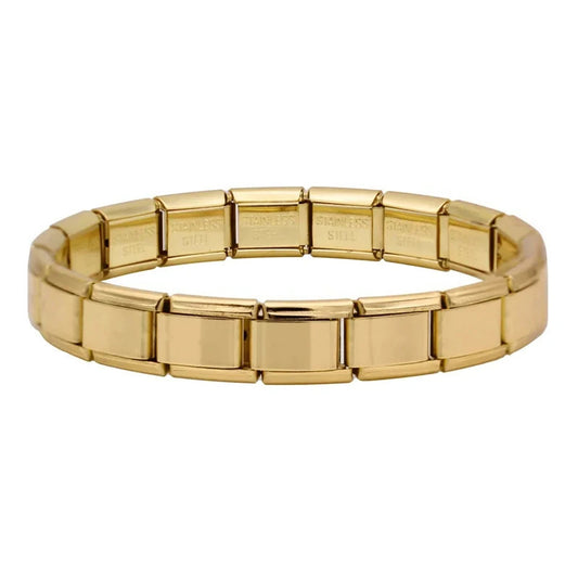 Pulsera Italiana Dorada Acero Inoxidable