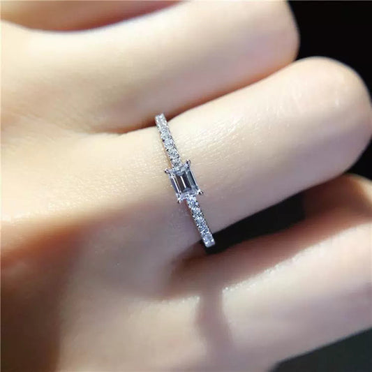 Anillo Circón Rectangular