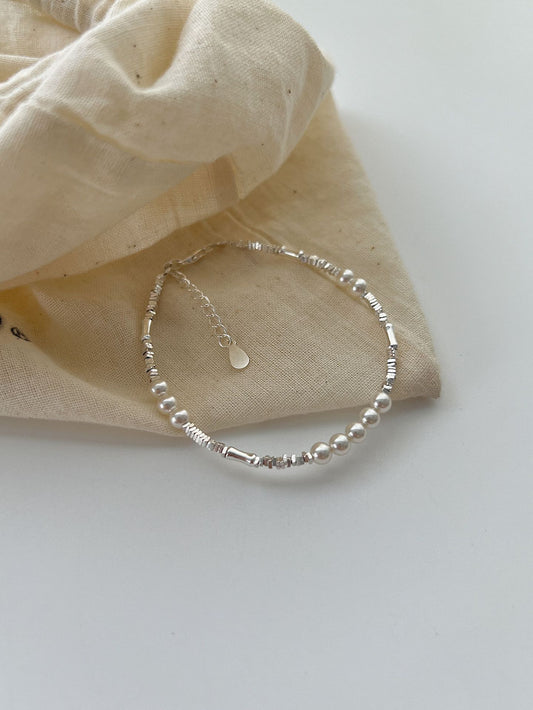 Pulsera Perlas Plata De Ley 925