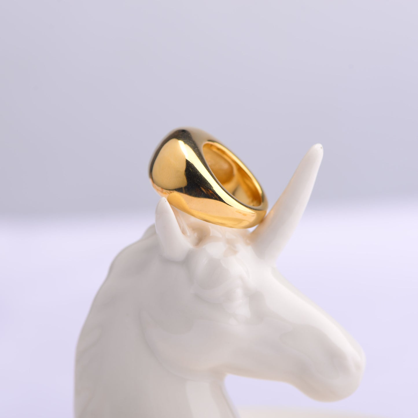 Anillo Dorado Clásico Acero Inoxidable