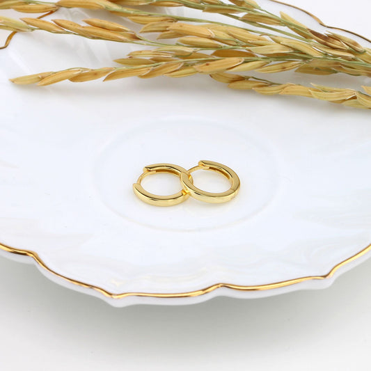 Arracadas Doradas Plata De Ley 925