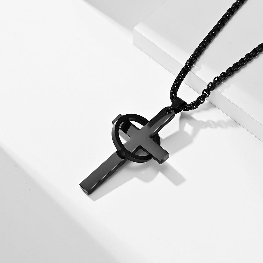 Cadena Hip Hop Retro Cruz Acero Inoxidable