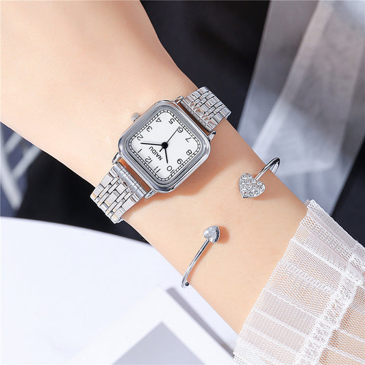 Reloj Cuadrado Plateado