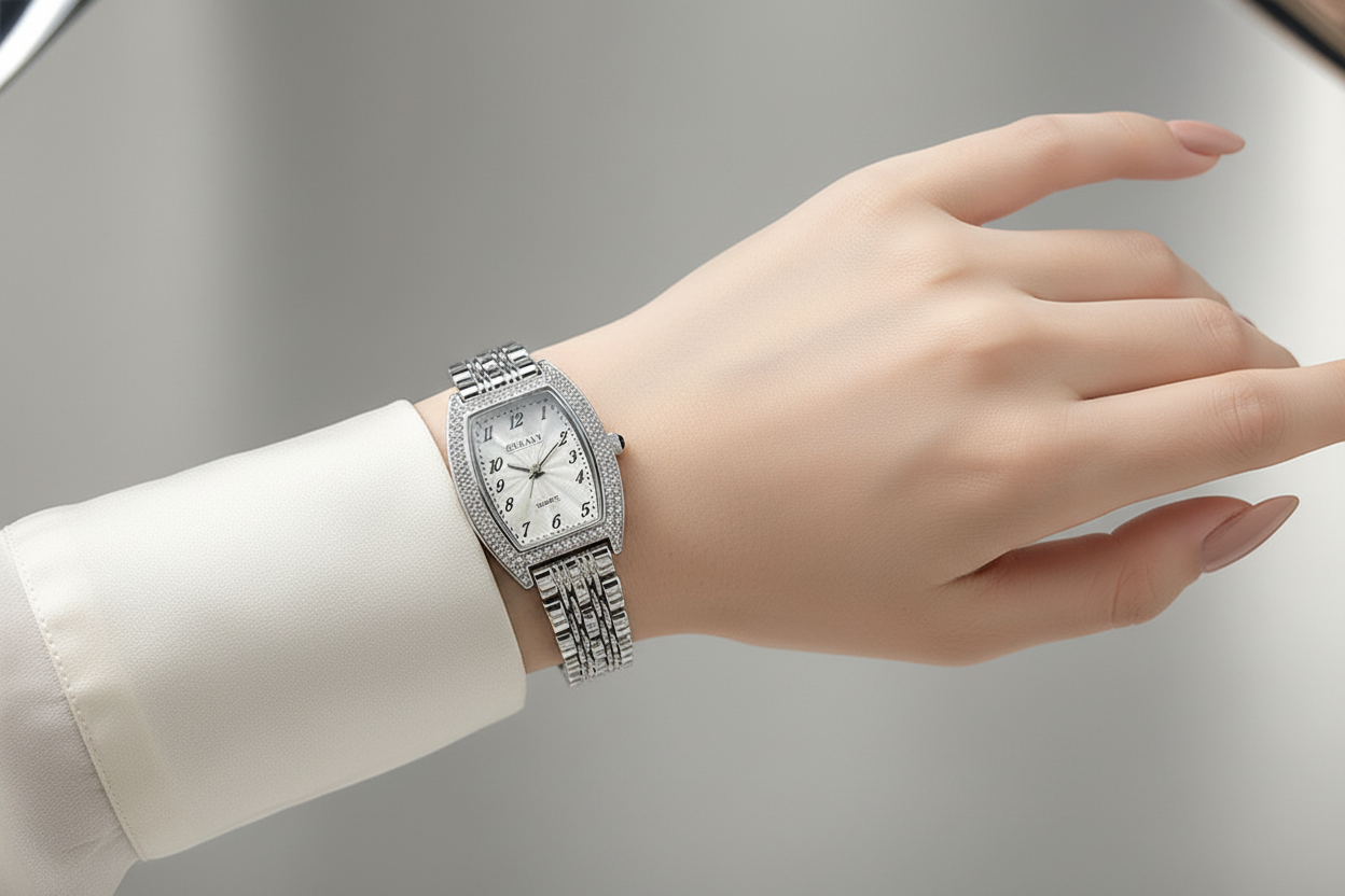 Reloj Cuarzo Plateado