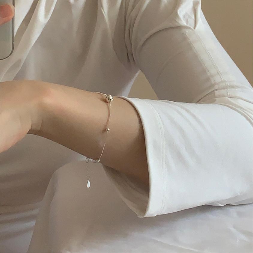 Pulsera Sencilla Bolita Plata De Ley 925