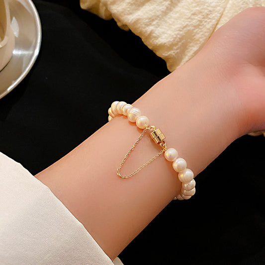 Pulsera Jade Perlas Agua Dulce