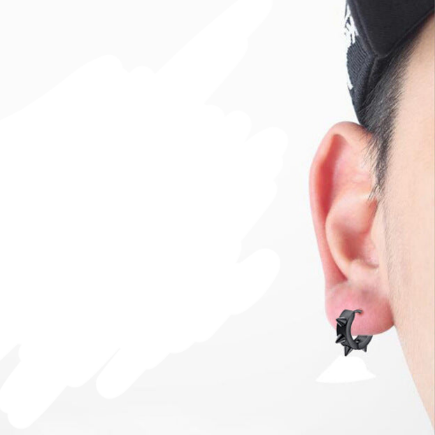 Clip Oreja Cono Ocho Puntas Negro