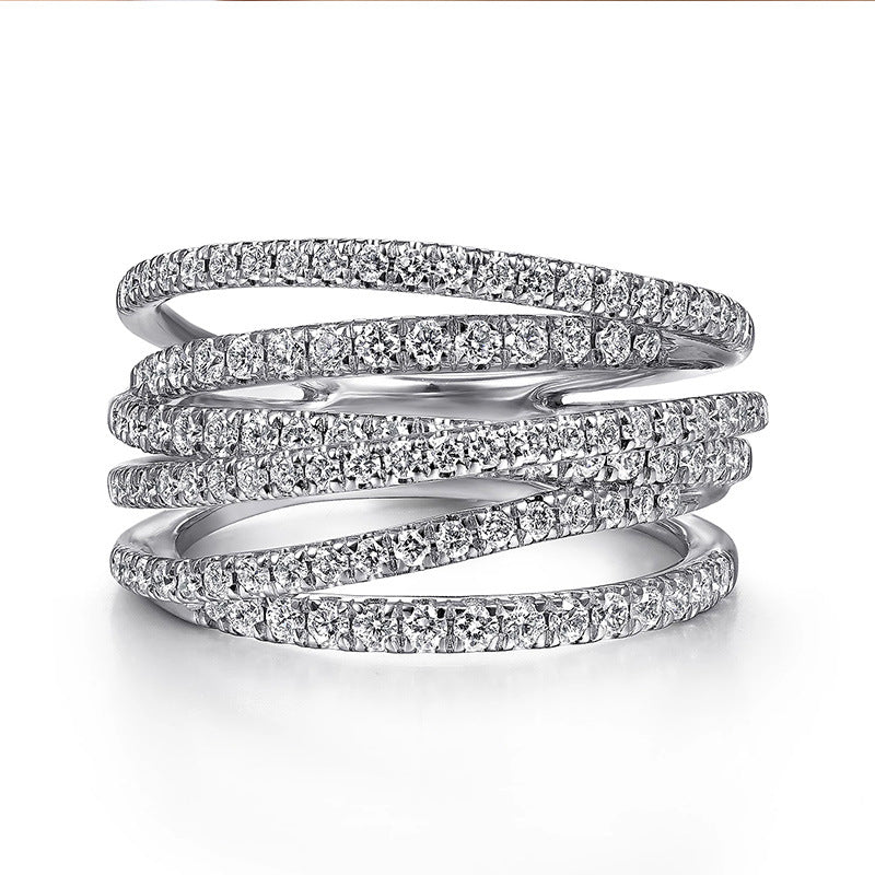 Anillo Brillante Cobre Circón