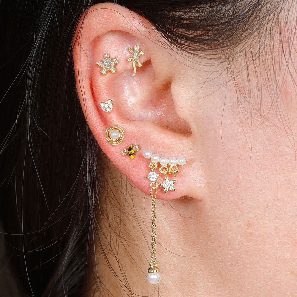 Piercing Perlas Estrella Acero Inoxidable