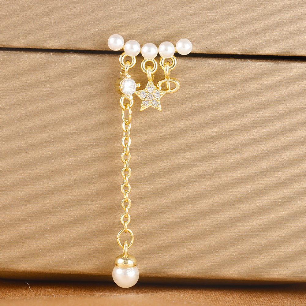 Piercing Perlas Estrella Acero Inoxidable