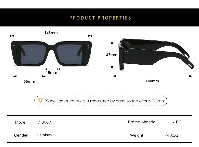 Gafas Rectangular negro