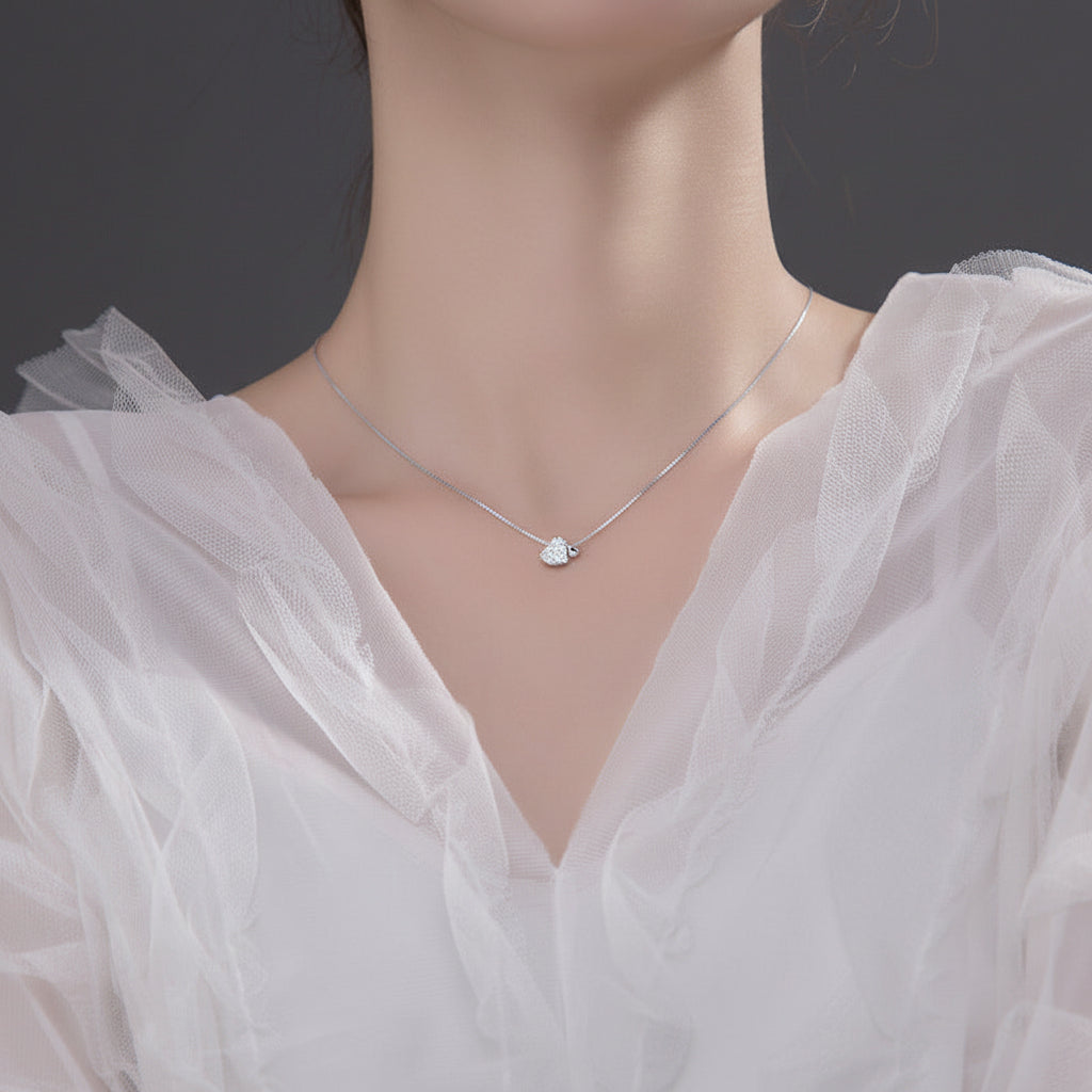 Collar Corazones Plata 925