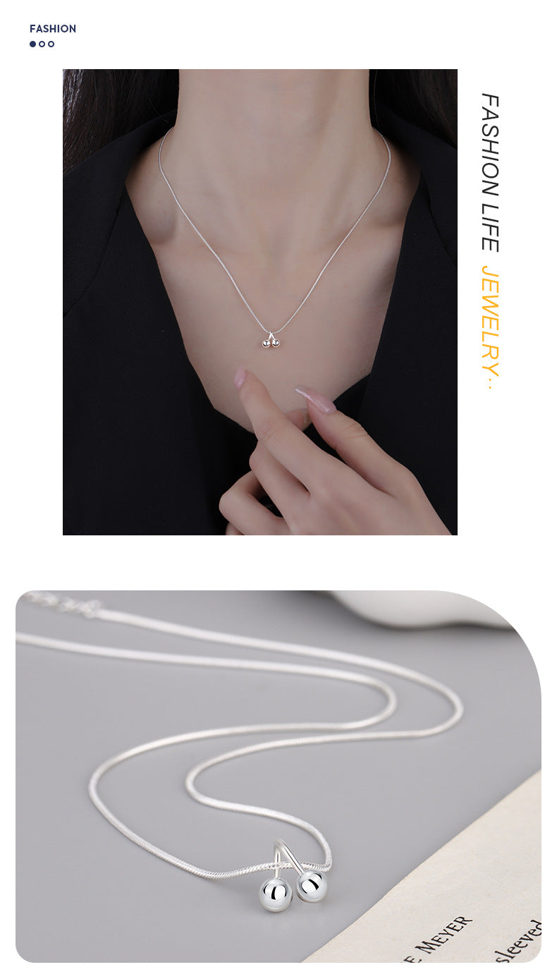 Collar Cereza Plata De Ley 925