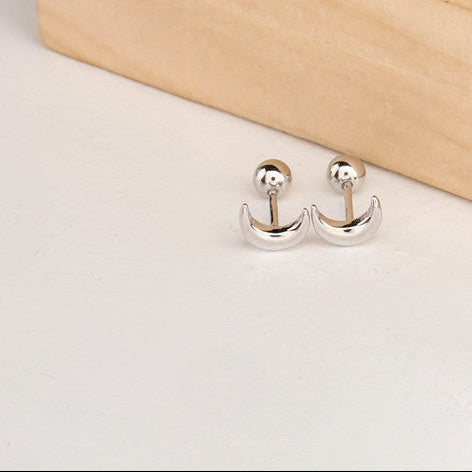 Aretes Luna Plata S925