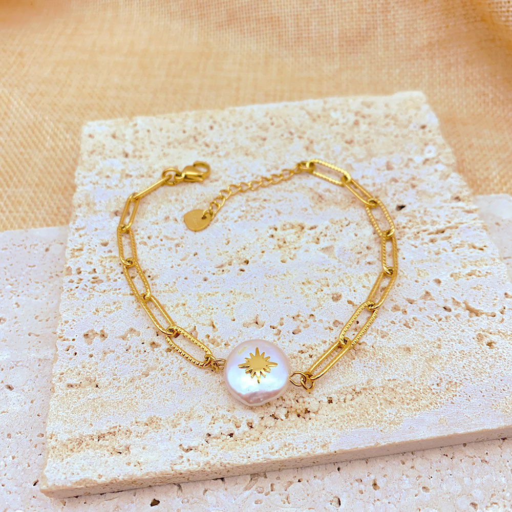 Set Collar y Pulsera Perla