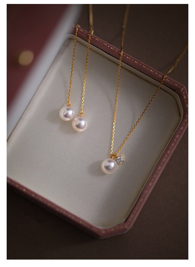 Collar Perla Circón Plata 925