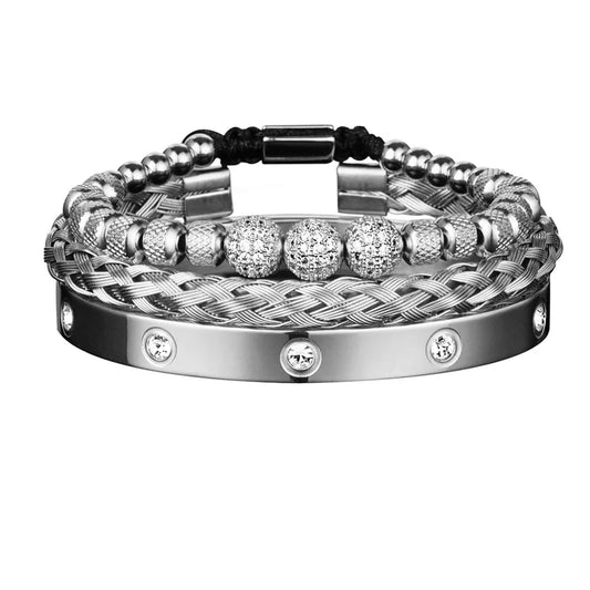 Set Pulseras Acero Inoxidable