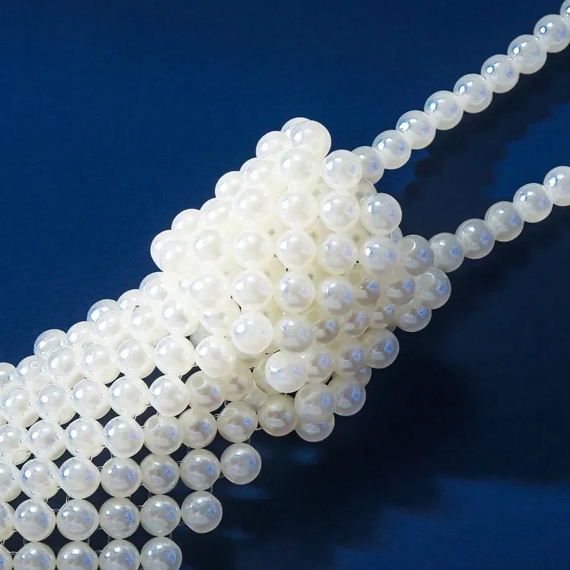 Corbata Perlas Ivory