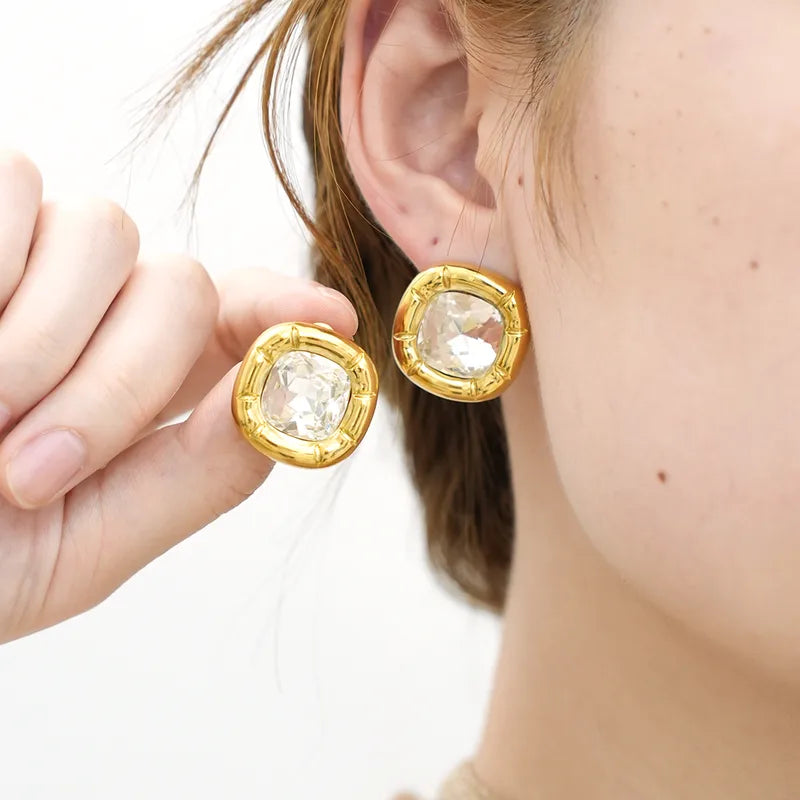 Aretes Cuadrados Acero Inoxidable