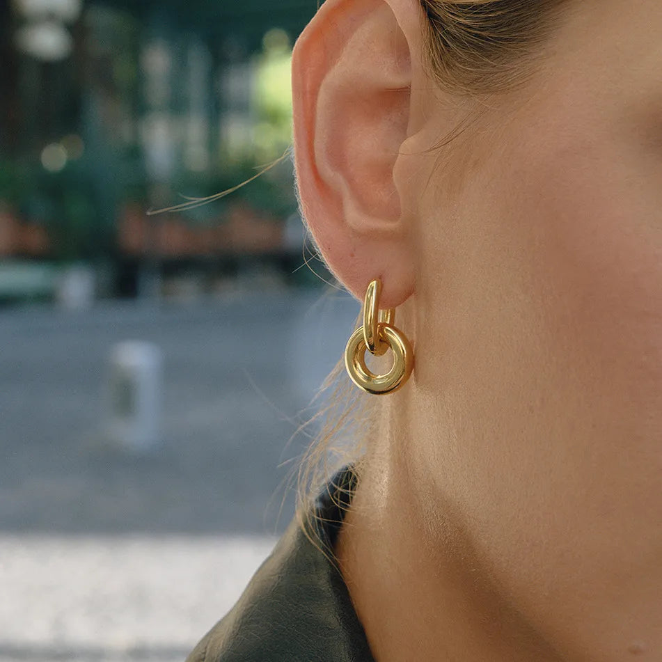 Aretes Círculos Acero Inoxidable