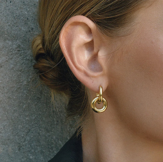Aretes Círculos Acero Inoxidable