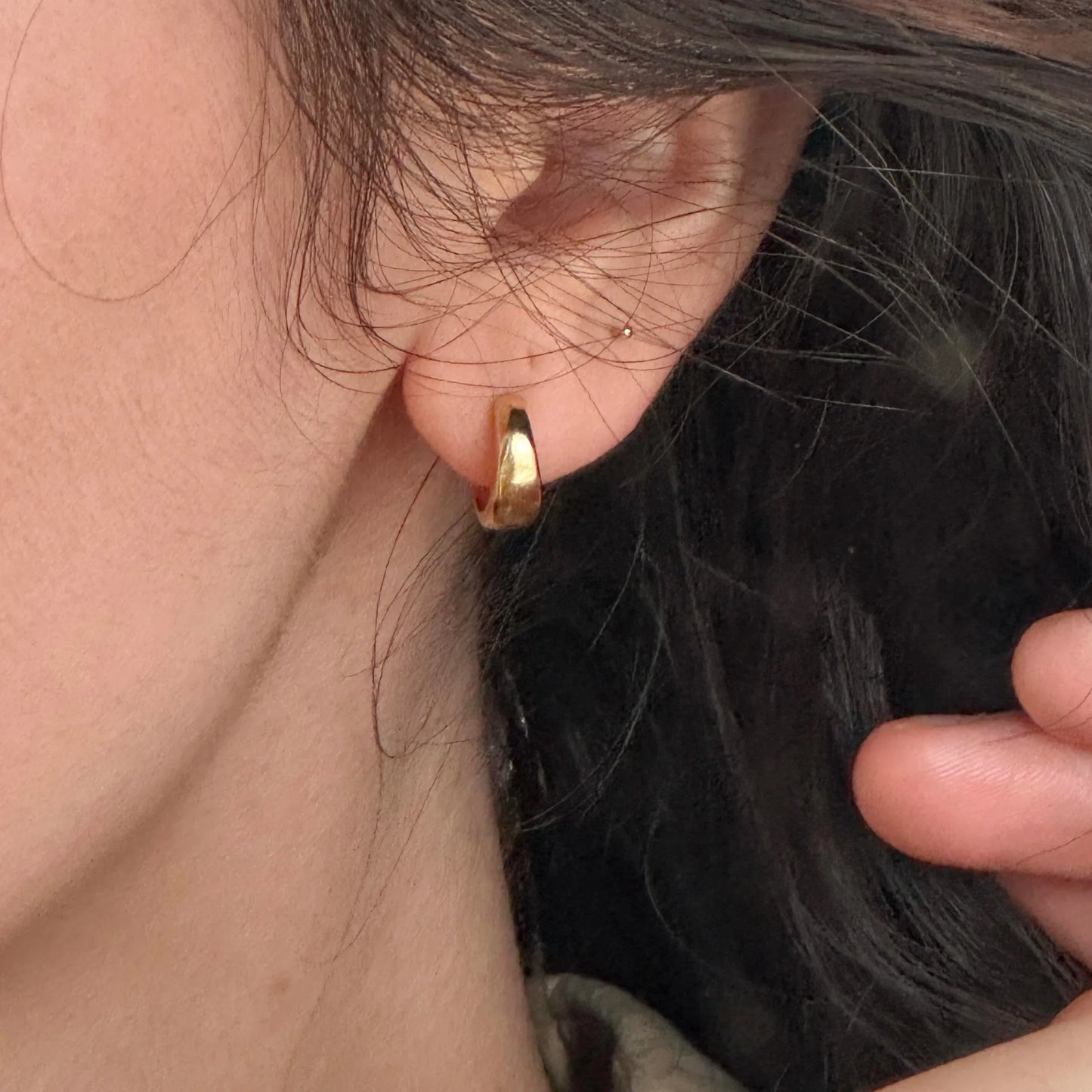 Arracadas Pequeñas Doradas Plata S925