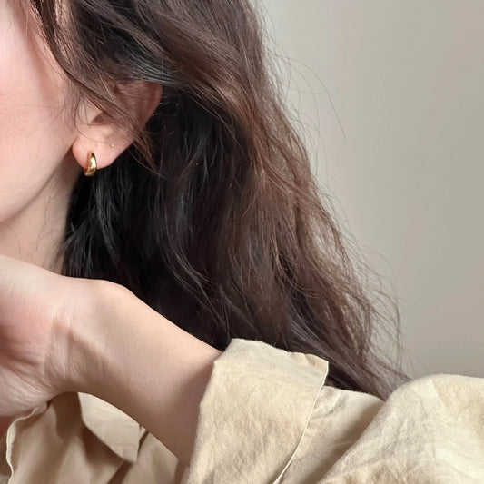 Arracadas Pequeñas Doradas Plata S925