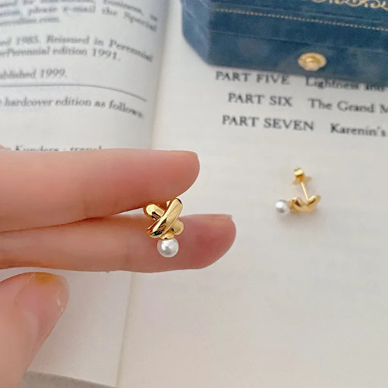 Aretes Cruz Vintage Plata S925