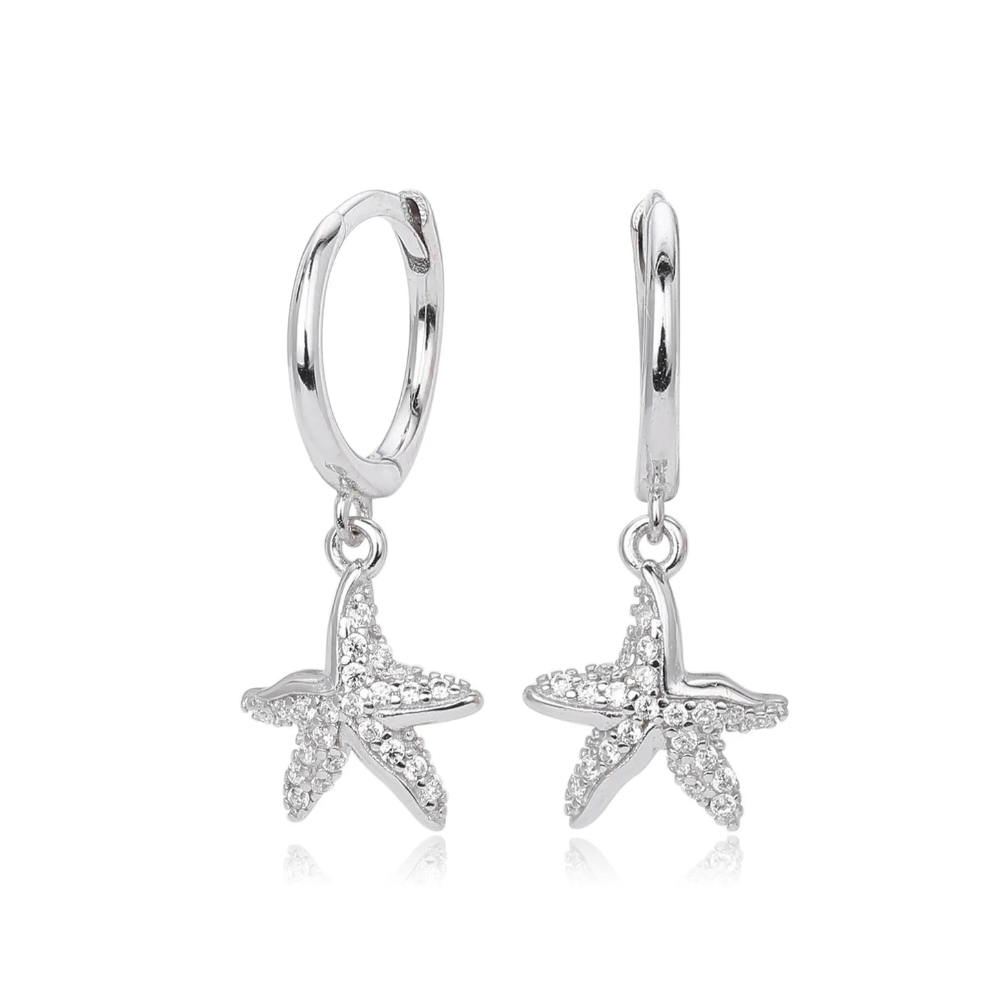 Aretes Estrella de Mar Plata S925