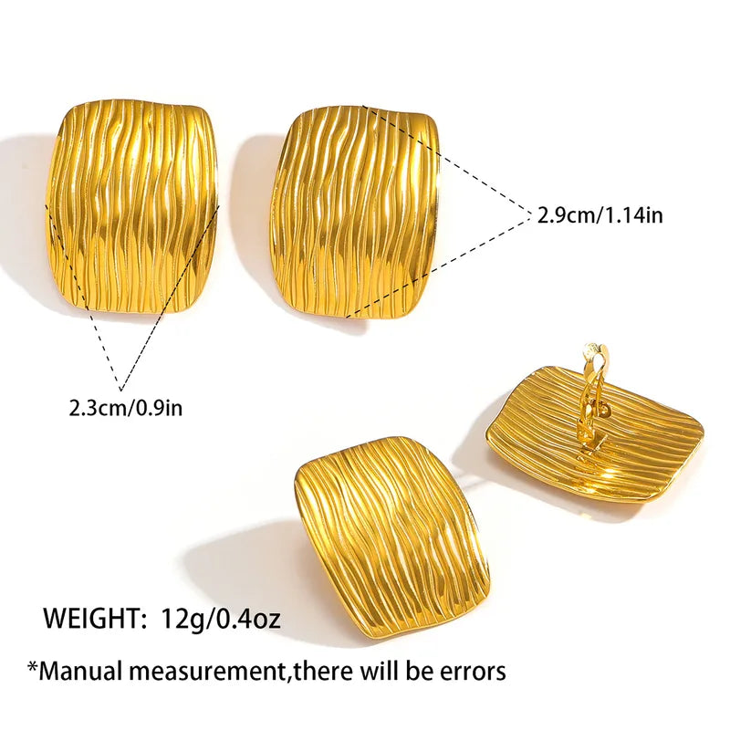 Aretes Rectangular de Clip Acero Inoxidable