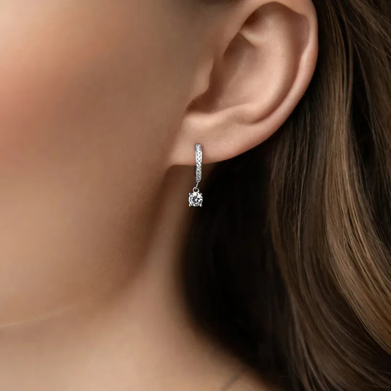 Aretes Zirconias Plata Esterlina