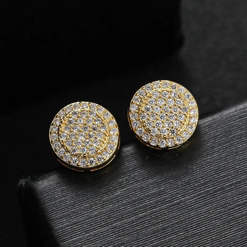 Aretes Zirconias Dorado Cobre