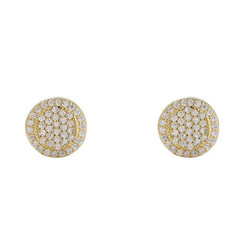 Aretes Zirconias Dorado Cobre
