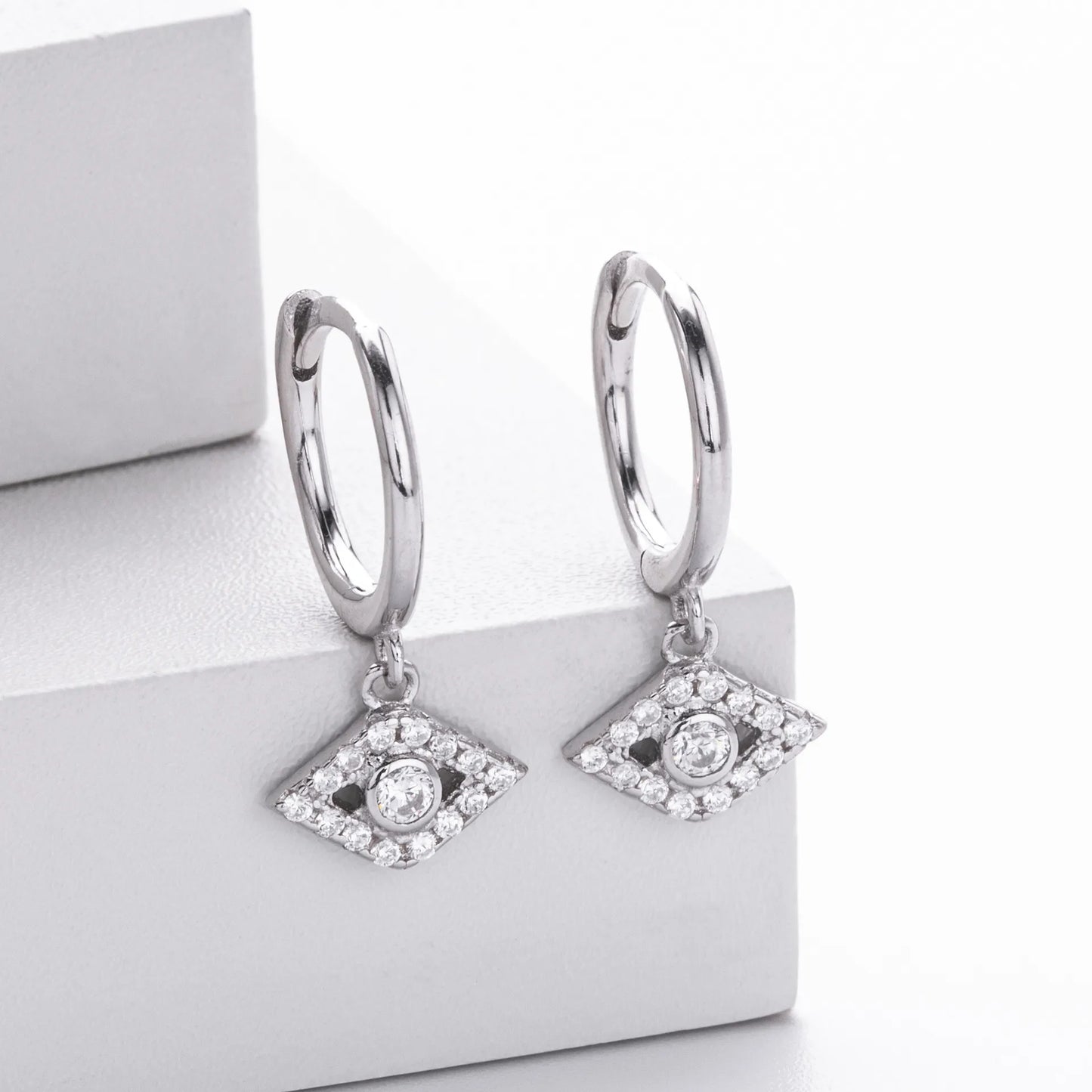 Aretes Ojo Plata Esterlina S925