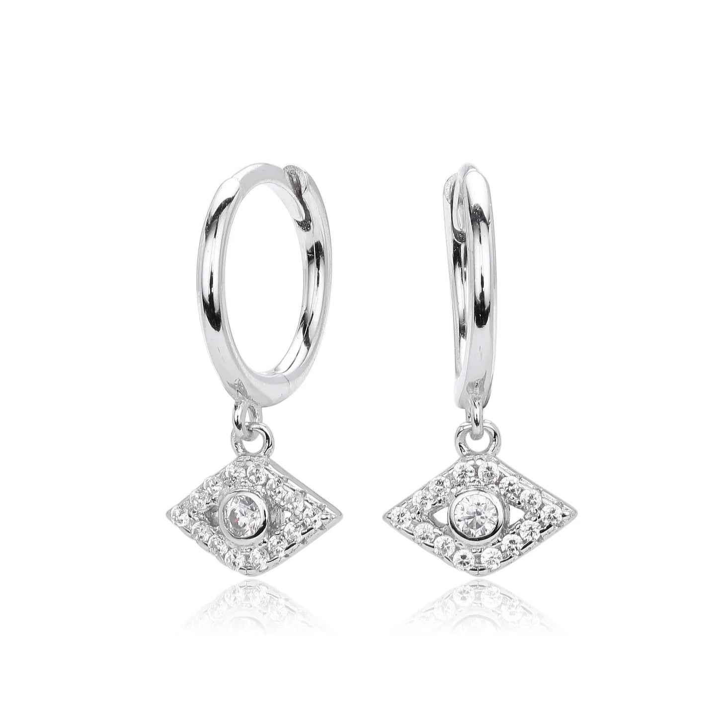 Aretes Ojo Plata Esterlina S925