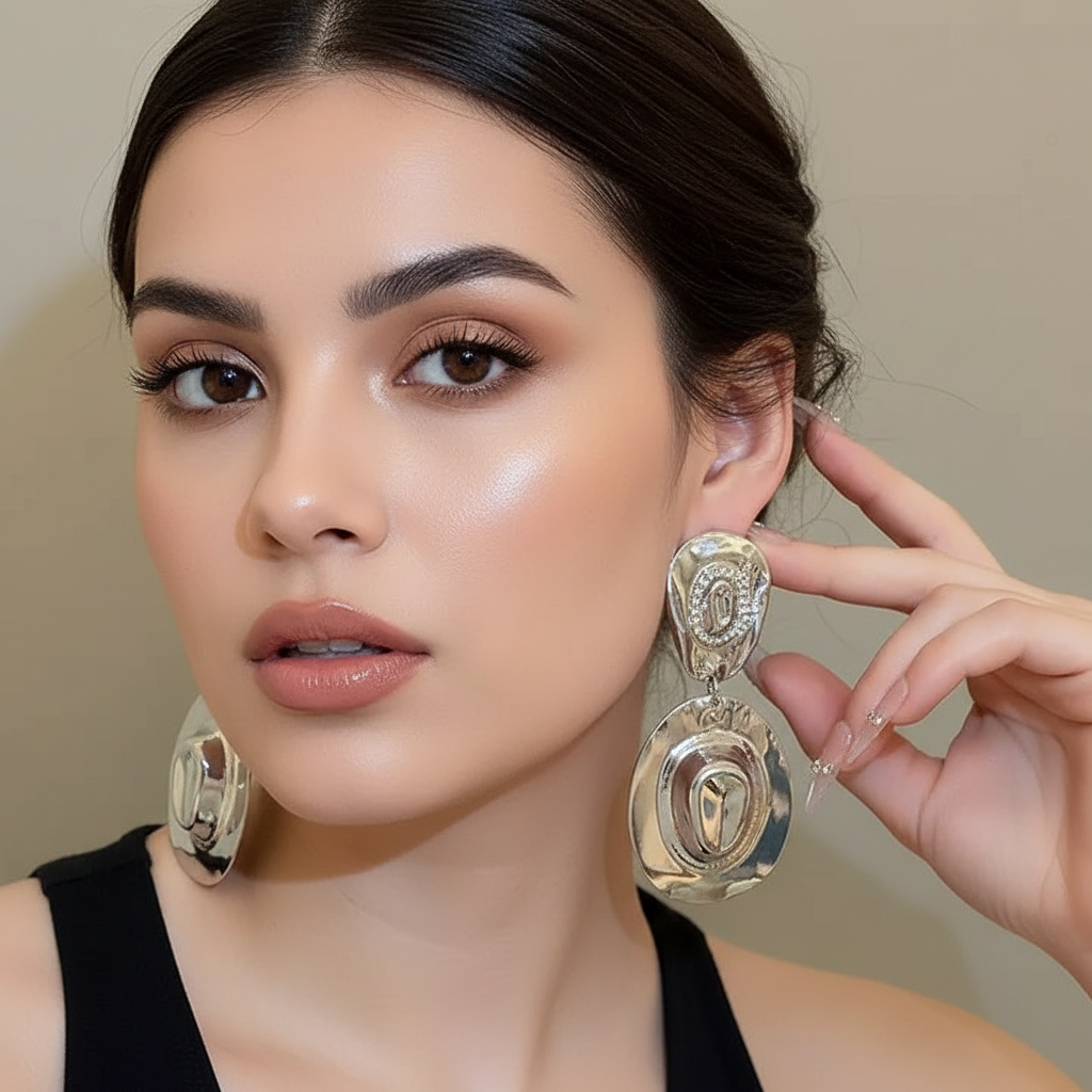 Aretes Sombrero Hierro