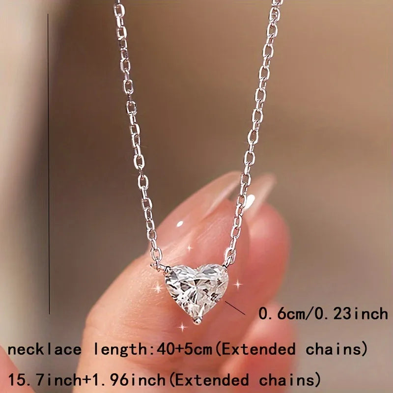 Collar Corazón Plata De Ley 925