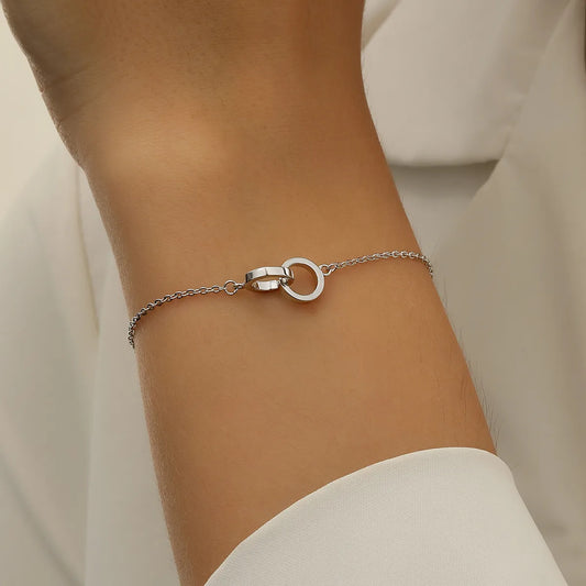 Pulsera Anillos Plata De Ley 925