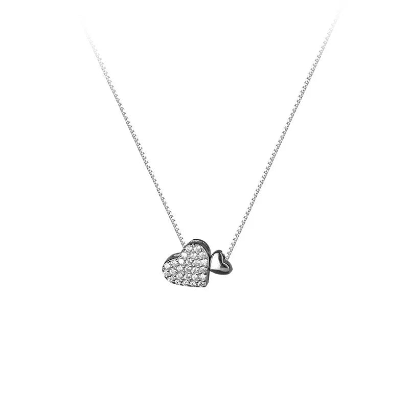 Collar Corazones Plata 925