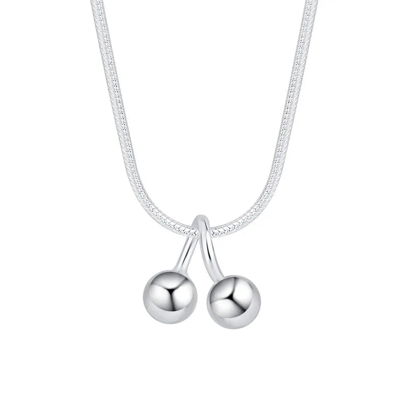 Collar Cereza Plata De Ley 925