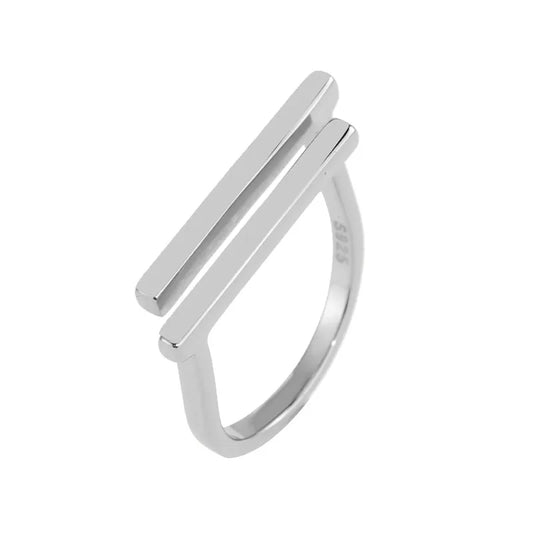 Anillo Doble Plata De Ley 925