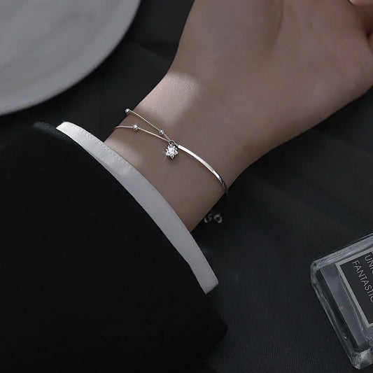 Pulsera Estrella Plata De Ley 925