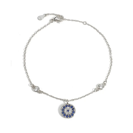 Pulsera Ojo Plata De Ley 925