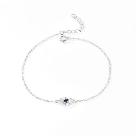 Pulsera Ojo Plata De Ley 925
