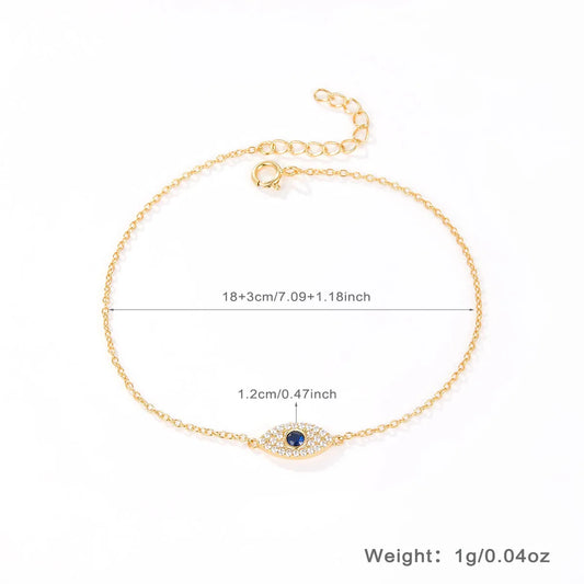 Pulsera Ojo Dorada Plata de Ley 925