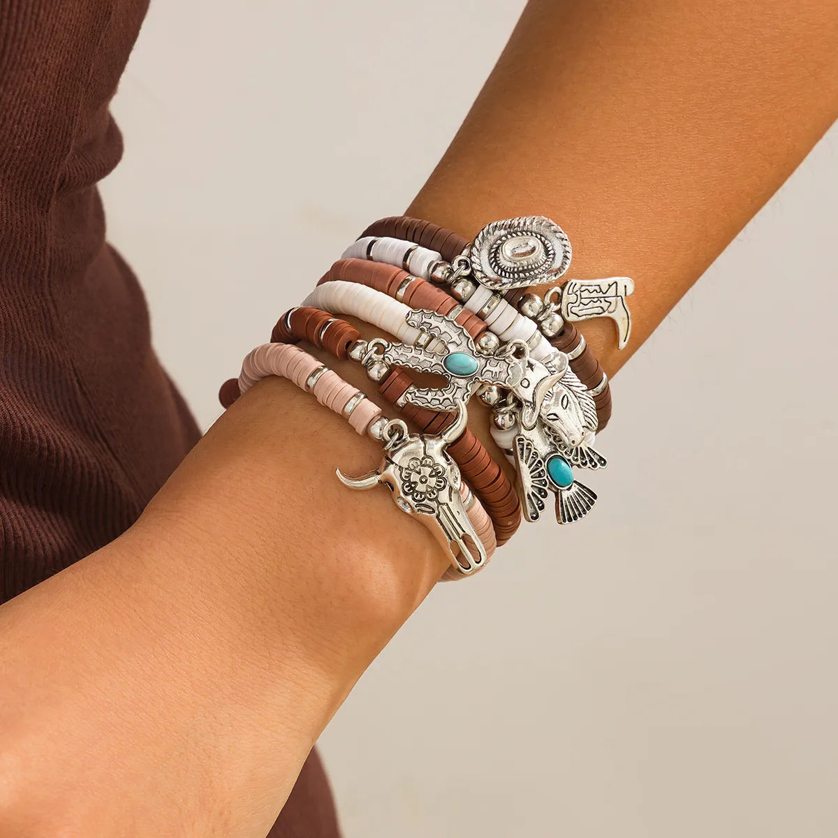 Set Pulseras Vaquera Arcilla Aleación