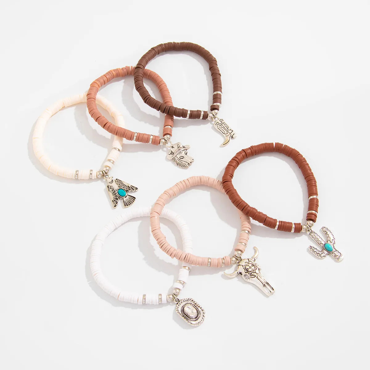 Set Pulseras Vaquera Arcilla Aleación